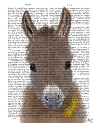 Framed Donkey Yellow Flower Book Print Print