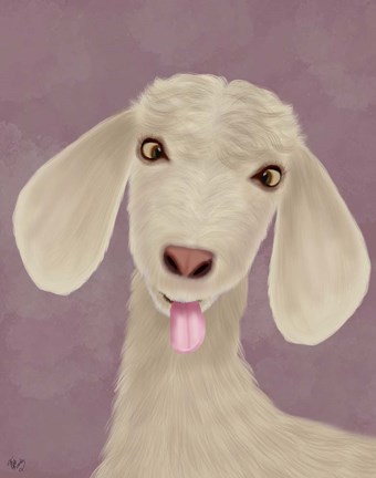 Framed Funny Farm Goat 1 Print