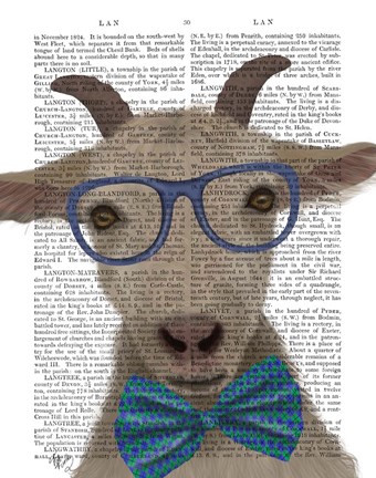 Framed Nerdy Goat Book Print Print