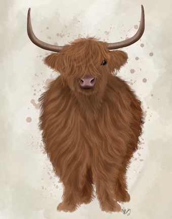 Framed Highland Cow 1, Full Print