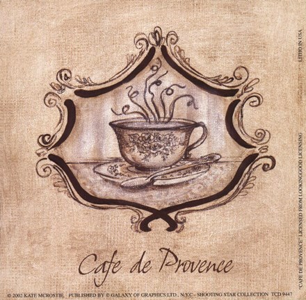 Framed Cafe De Provence Print