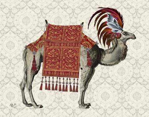 Framed Niraj Camel, Red Print