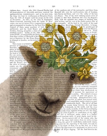 Framed Sheep with Daffodil Crown Book Print Print