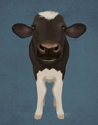 Framed Nosey Cow 2 Print