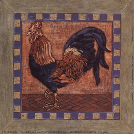 Framed Rooster II Print