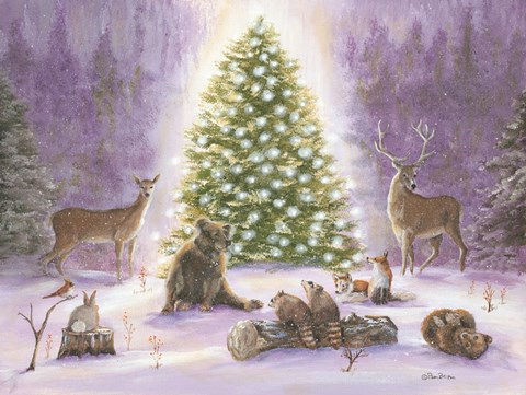 Framed Woodland Gathering Print