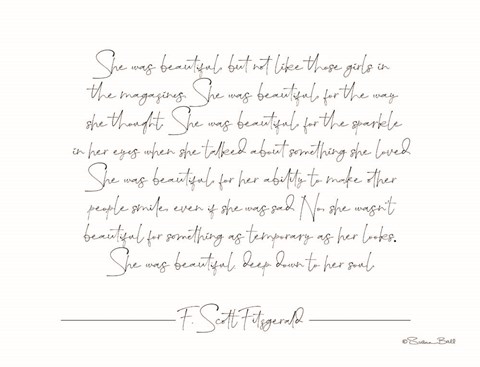 Framed She was Beautiful Print