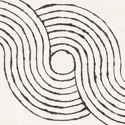 Framed Rainbow Road II BW Print