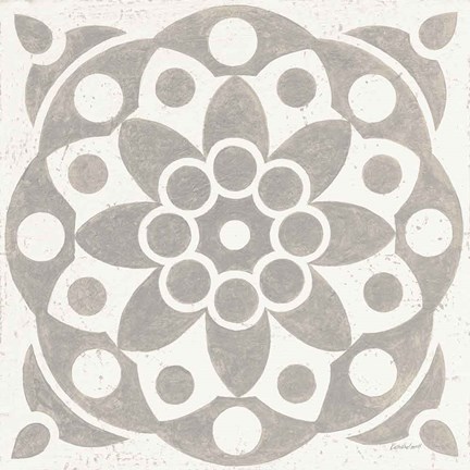 Framed Winter Caravan Tile II Print