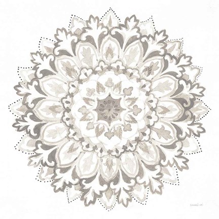 Framed Mandala Delight II Neutral Print