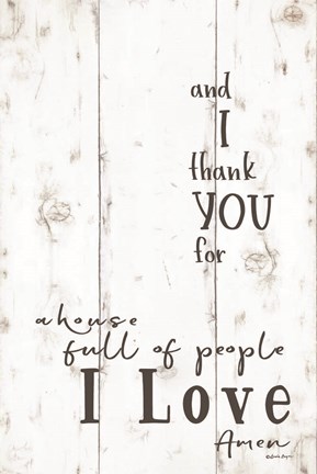 Framed House Full of People Print