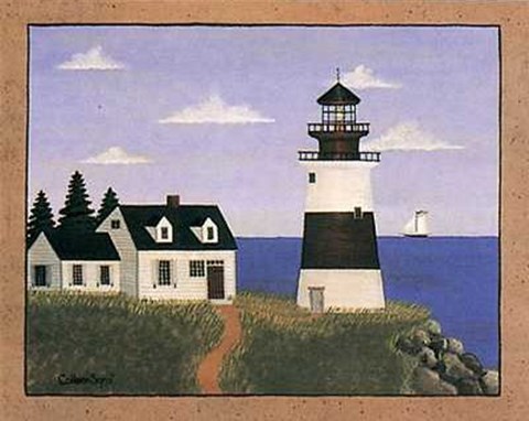 Framed View of the Lighthouse Print