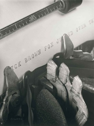 Framed Typewriter Print