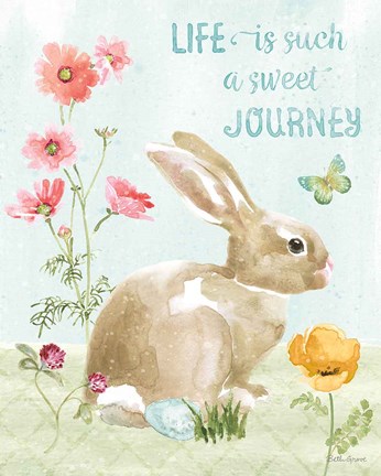 Framed Sweet Bunnies IV Print