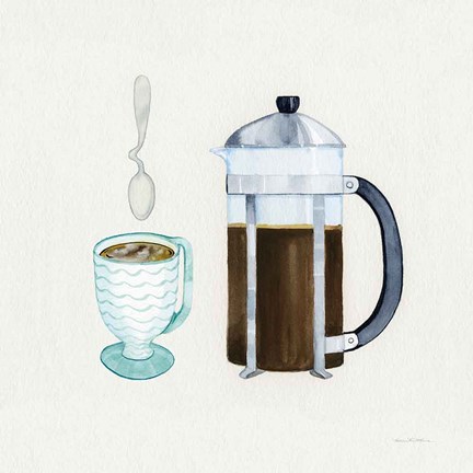 Framed Coffee Break VIII Tan Print