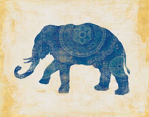 Framed Raja Elephant II Print