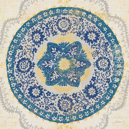 Framed Raja Medallion Print