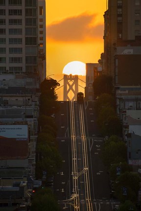 Framed Lombard Street Cable Car Print