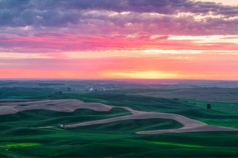 Framed Palouse Sunset Print
