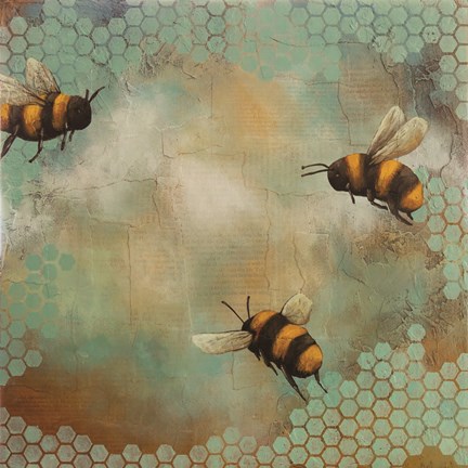 Framed Bees #1 Print