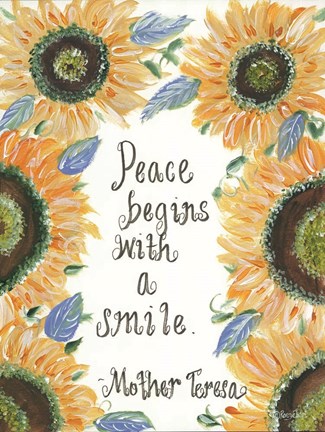 Framed Peace Mother Teresa Print