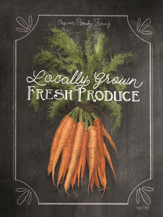 Framed Fresh Carrots Print