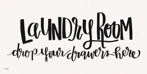 Framed Laundry Room Drop Your Drawers Print
