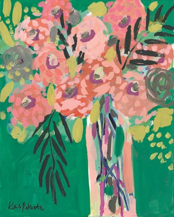 Framed Still Life in Jade Print