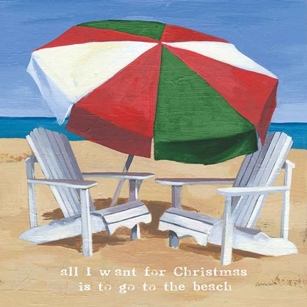 Framed Christmas at the Beach III Print