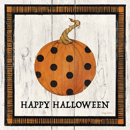 Framed Happy Halloween Pumpkin Print