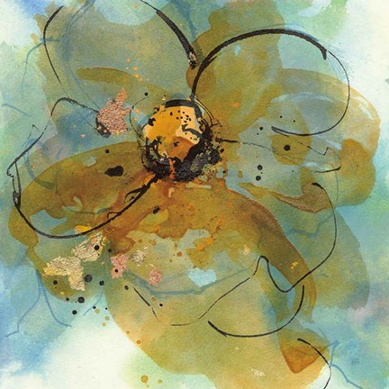 Framed Amber and Leaf II Print