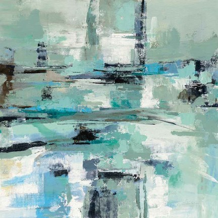 Framed Sage Sea Foam Print