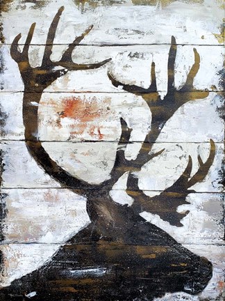 Framed Wild Caribou portrait Print