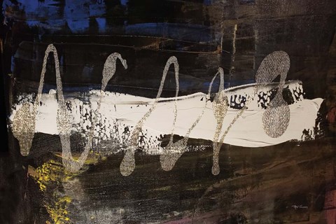 Framed Neutral Stripes Bright I Print