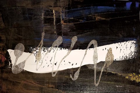 Framed Neutral Stripes Bright II Print