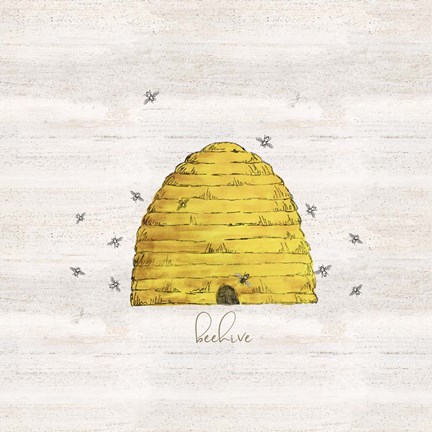 Framed Bee&#39;s Life V-Beehive Print
