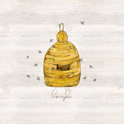 Framed Bee&#39;s Life VI-Honeybee Print