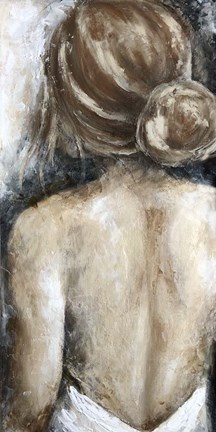 Framed Looking Away Brunette Print