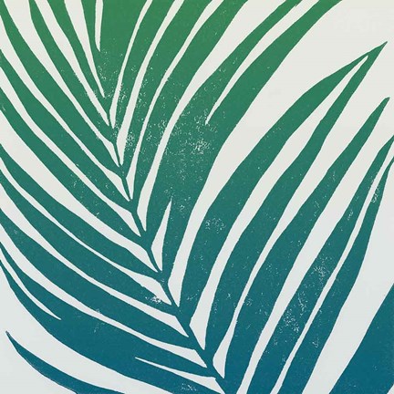 Framed Tropical Treasures III Blue Green Print