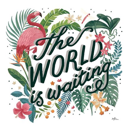 Framed Jungle Love VIII White Print