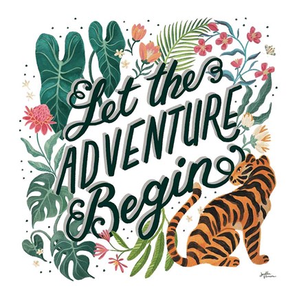 Framed Jungle Love VII White Print