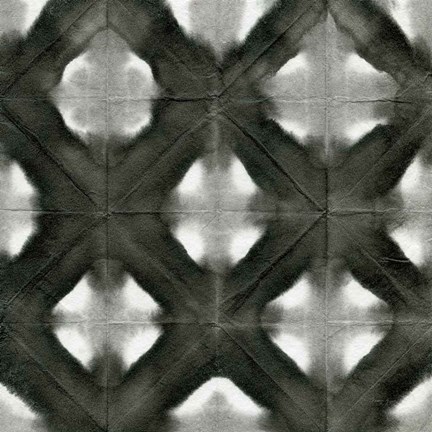 Framed Aquarelle Black and White Square II Print