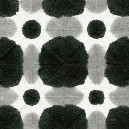 Framed Aquarelle Black and White Square I Print