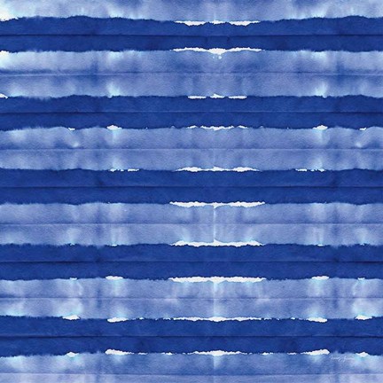 Framed Aquarelle Blue Square XII Print