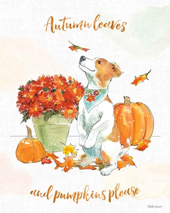 Framed Harvest Dogs III Print