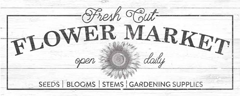 Framed Flower Market I Print