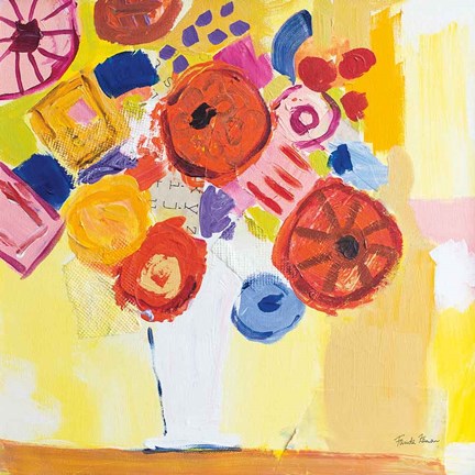 Framed Floral Collage Print