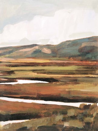 Framed Mountain Field II Print