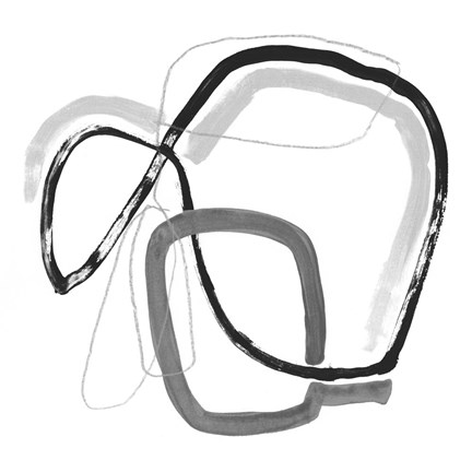 Framed Black &amp; Grey Vibration IV Print