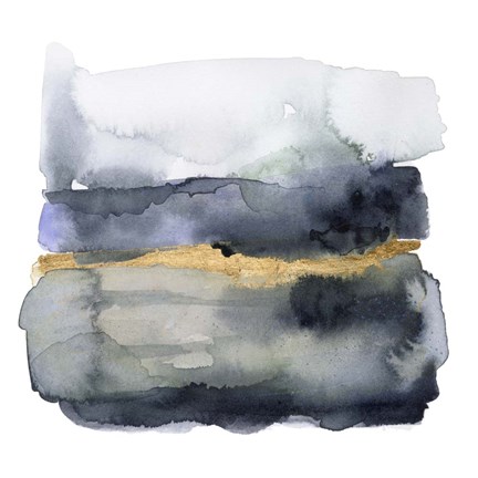 Framed Golden Indigo I Print